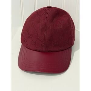 Gucci GG Monogram Canvas Baseball Cap in the color Rosso Ancora (bordeaux/red)